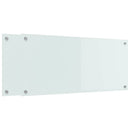 Køkkenbacksplash 2 pcs Hvid 90 x 40 cm hærdet glas