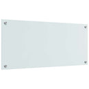 Køkkenbacksplash 2 pcs Hvid 90 x 40 cm hærdet glas