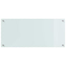 Køkkenbacksplash 2 pcs Hvid 90 x 40 cm hærdet glas