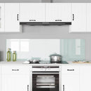 Køkkenbacksplash 2 pcs Hvid 90 x 50 cm hærdet glas
