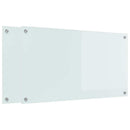 Køkkenbacksplash 2 pcs Hvid 90 x 50 cm hærdet glas