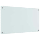 Køkkenbacksplash 2 pcs Hvid 90 x 50 cm hærdet glas