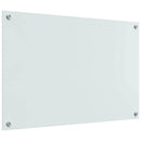 Køkkenbacksplash 2 pcs Hvid 90 x 60 cm hærdet glas