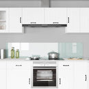 Køkkenbacksplash 2 pcs Hvid 100 x 40 cm hærdet glas