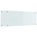 Køkkenbacksplash 2 pcs Hvid 100 x 40 cm hærdet glas