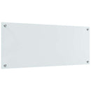 Køkkenbacksplash 2 pcs Hvid 100 x 40 cm hærdet glas