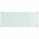 Køkkenbacksplash 2 pcs Hvid 100 x 40 cm hærdet glas