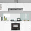 Køkkenbacksplash 2 pcs Hvid 100 x 50 cm hærdet glas