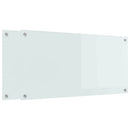 Køkkenbacksplash 2 pcs Hvid 100 x 50 cm hærdet glas