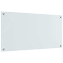 Køkkenbacksplash 2 pcs Hvid 100 x 50 cm hærdet glas
