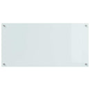 Køkkenbacksplash 2 pcs Hvid 100 x 50 cm hærdet glas