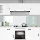 Køkkenbacksplash 2 pcs Hvid 100 x 60 cm hærdet glas