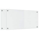 Køkkenbacksplash 2 pcs Transparent 80 x 40 cm hærdet glas