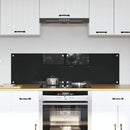 Køkkenbacksplash 2 pcs Sort 70 x 40 cm hærdet glas