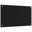 Køkkenbacksplash 2 pcs Sort 70 x 40 cm hærdet glas