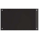 Køkkenbacksplash 2 pcs Sort 70 x 40 cm hærdet glas