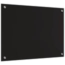 Køkkenbacksplash 2 pcs Sort 70 x 50 cm hærdet glas