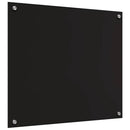Køkkenbacksplash 2 pcs Sort 70 x 60 cm hærdet glas