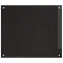 Køkkenbacksplash 2 pcs Sort 70 x 60 cm hærdet glas