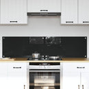 Køkkenbacksplash 2 pcs Sort 80 x 40 cm hærdet glas