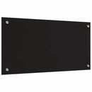 Køkkenbacksplash 2 pcs Sort 80 x 40 cm hærdet glas