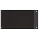 Køkkenbacksplash 2 pcs Sort 80 x 40 cm hærdet glas