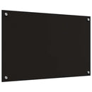 Køkkenbacksplash 2 pcs Sort 80 x 50 cm hærdet glas