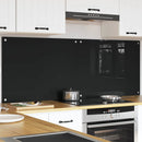 Køkkenbacksplash 2 pcs Sort 80 x 60 cm hærdet glas
