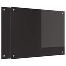 Køkkenbacksplash 2 pcs Sort 80 x 60 cm hærdet glas