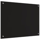 Køkkenbacksplash 2 pcs Sort 80 x 60 cm hærdet glas