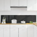 Køkkenbacksplash 2 pcs Sort 90 x 40 cm hærdet glas