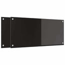 Køkkenbacksplash 2 pcs Sort 90 x 40 cm hærdet glas
