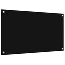 Køkkenbacksplash 2 pcs Sort 90 x 50 cm hærdet glas