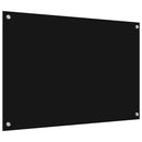 Køkkenbacksplash 2 pcs Sort 90 x 60 cm hærdet glas