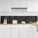 Køkkenbacksplash 2 pcs Sort 100 x 40 cm hærdet glas