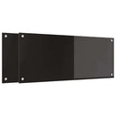 Køkkenbacksplash 2 pcs Sort 100 x 40 cm hærdet glas