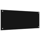 Køkkenbacksplash 2 pcs Sort 100 x 40 cm hærdet glas