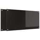 Køkkenbacksplash 2 pcs Sort 100 x 50 cm hærdet glas