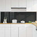 Køkkenbacksplash 2 pcs Sort 100 x 60 cm hærdet glas