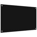 Køkkenbacksplash 2 pcs Sort 100 x 60 cm hærdet glas