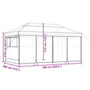 Festtelt Pop-Up Gråbrun 580 x 292 x 315 cm Oxford stof