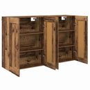 Væghængt skab Vægmonteret 2 pcs Gammelt træ 69,5 x 34 x 90 cm