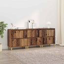 Sideboards 3 pcs Gammelt træ 60 x 35 x 70 cm Konstrueret træ