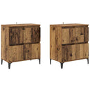 Sideboards 2 pcs Gammelt træ 60 x 35 x 70 cm Konstrueret træ
