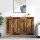 Væghængt skab Vægmonteret 2 pcs Gammelt træ 69,5 x 34 x 90 cm
