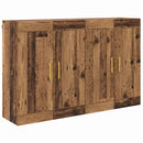 Væghængt skab Vægmonteret 2 pcs Gammelt træ 69,5 x 34 x 90 cm