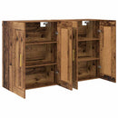 Væghængt skab Vægmonteret 2 pcs Gammelt træ 69,5 x 34 x 90 cm