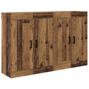 Væghængt skab Vægmonteret 2 pcs Gammelt træ 69,5 x 34 x 90 cm
