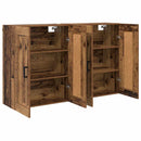 Væghængt skab Vægmonteret 2 pcs Gammelt træ 69,5 x 34 x 90 cm
