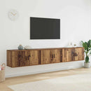 Væghængt TV-skab sæt 3 pcs Gammelt træ 80 x 34,5 x 40 cm